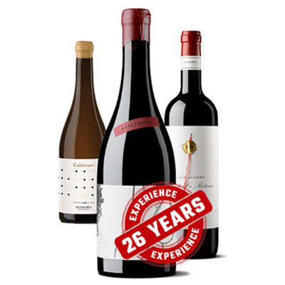 Three bottles of vino